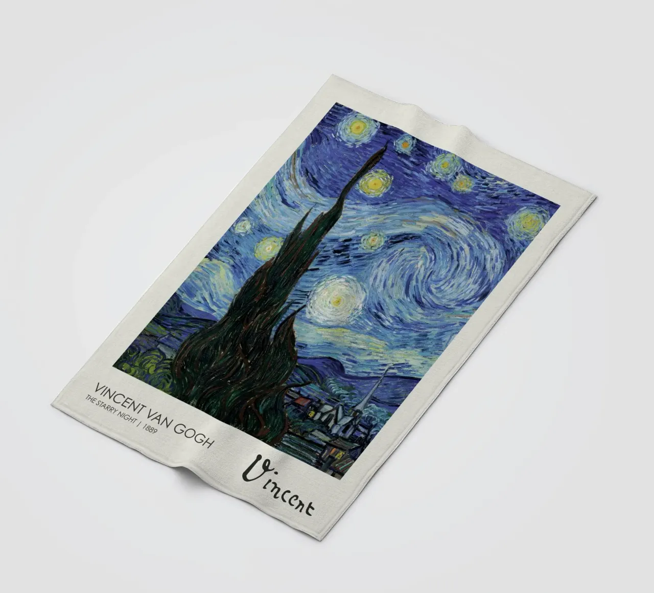 cypress trees swirling patterns nighttime scene fleece blanket by cloud shop