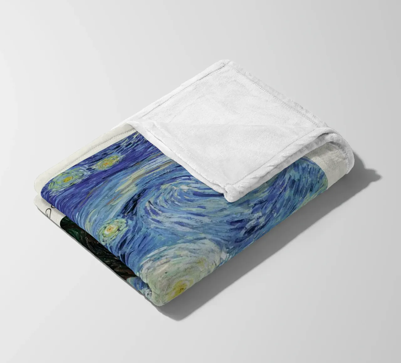 cypress trees swirling patterns nighttime scene fleece blanket by cloud shop
