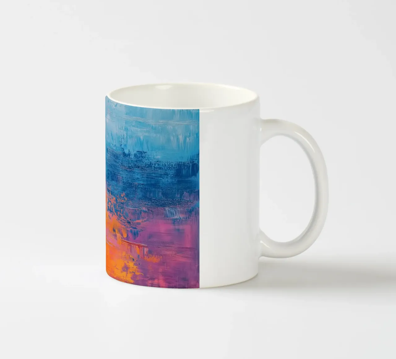 Contrasti cromatici dinamici tazza in ceramica da Carinaprint