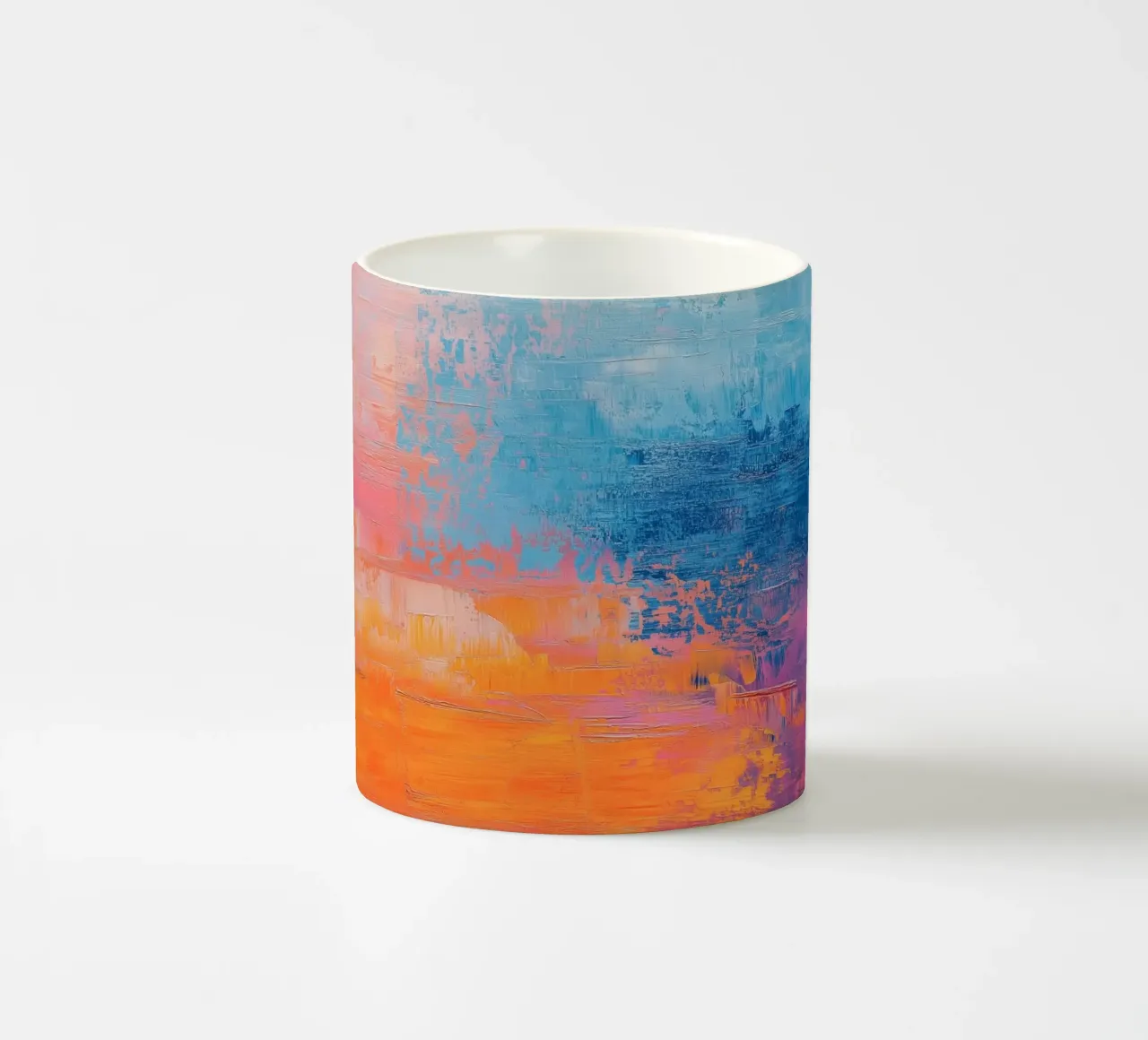 Contrasti cromatici dinamici tazza in ceramica da Carinaprint