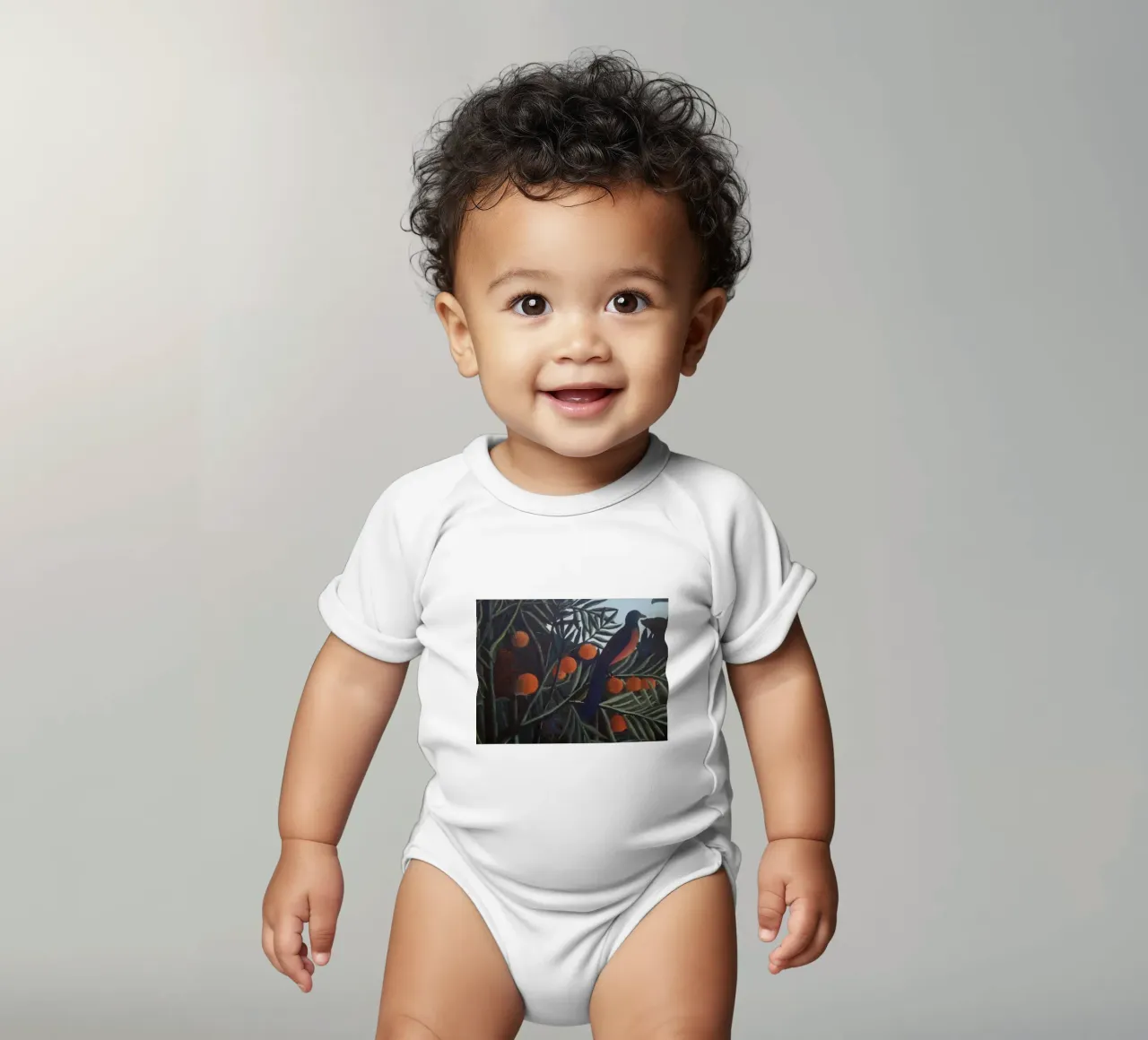 donkere schaduwen vogel babyrompertje korte mouwen van taylor shop