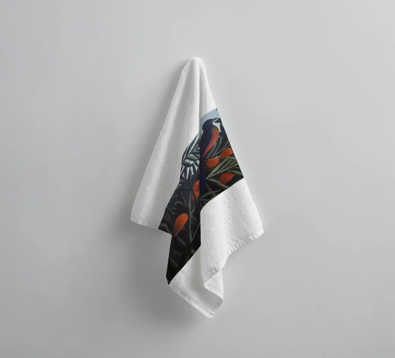 donkere schaduwen vogel badhanddoek van taylor shop