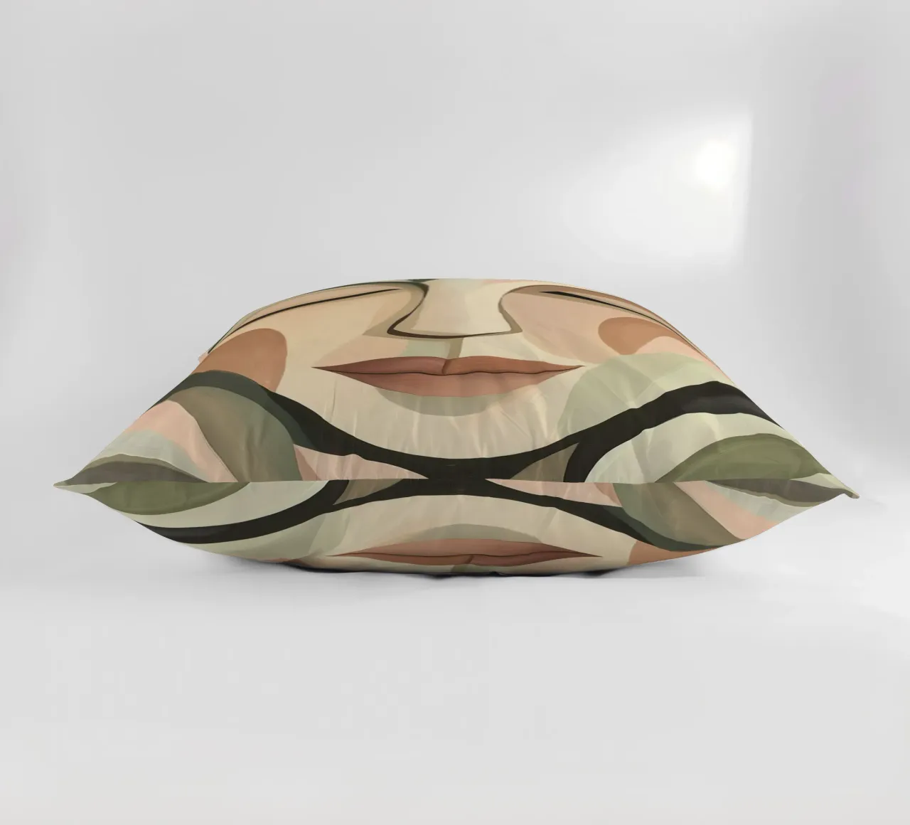 Abstract face decorative cushion by Imagine