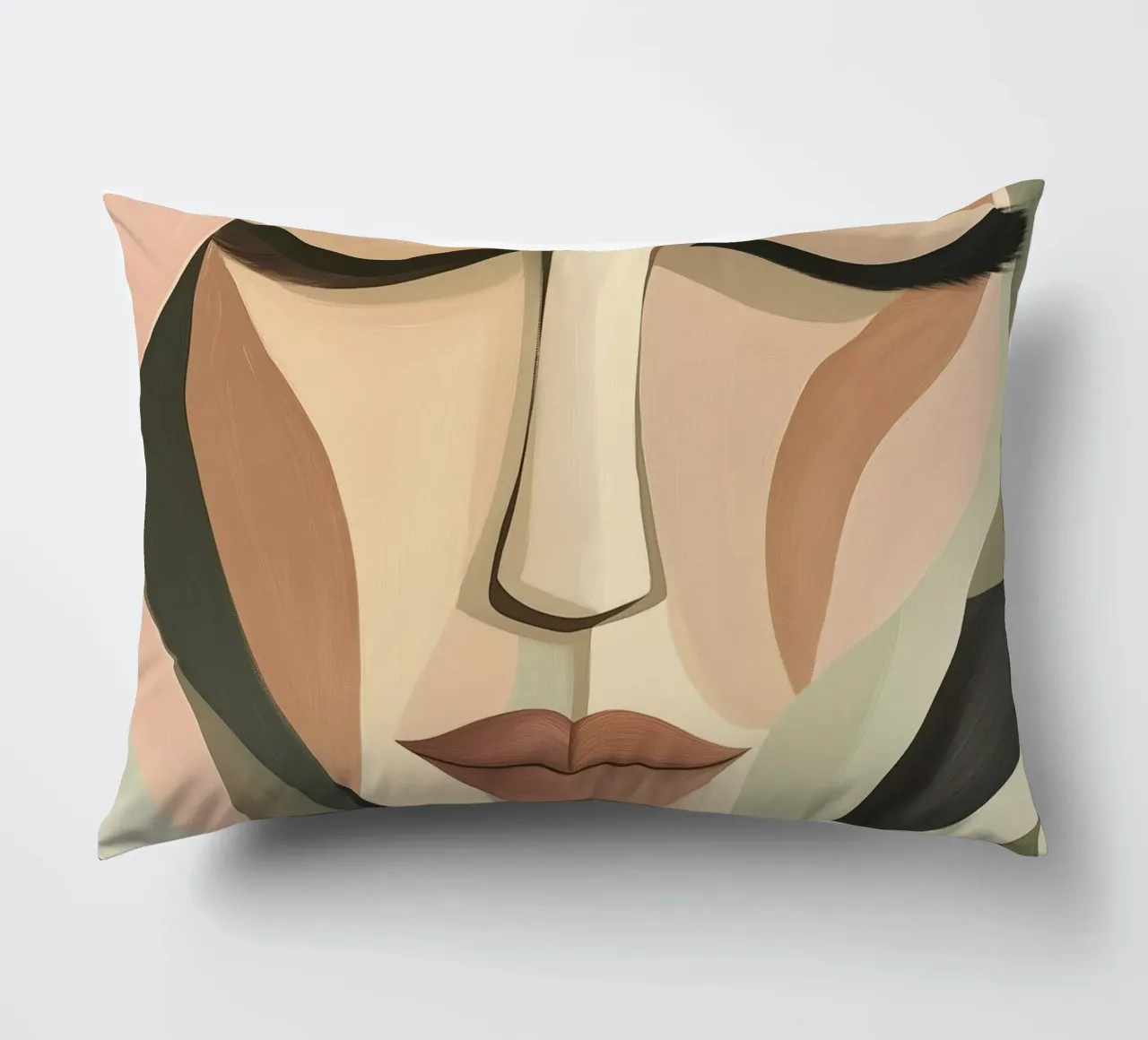 Abstract face decorative cushion by Imagine
