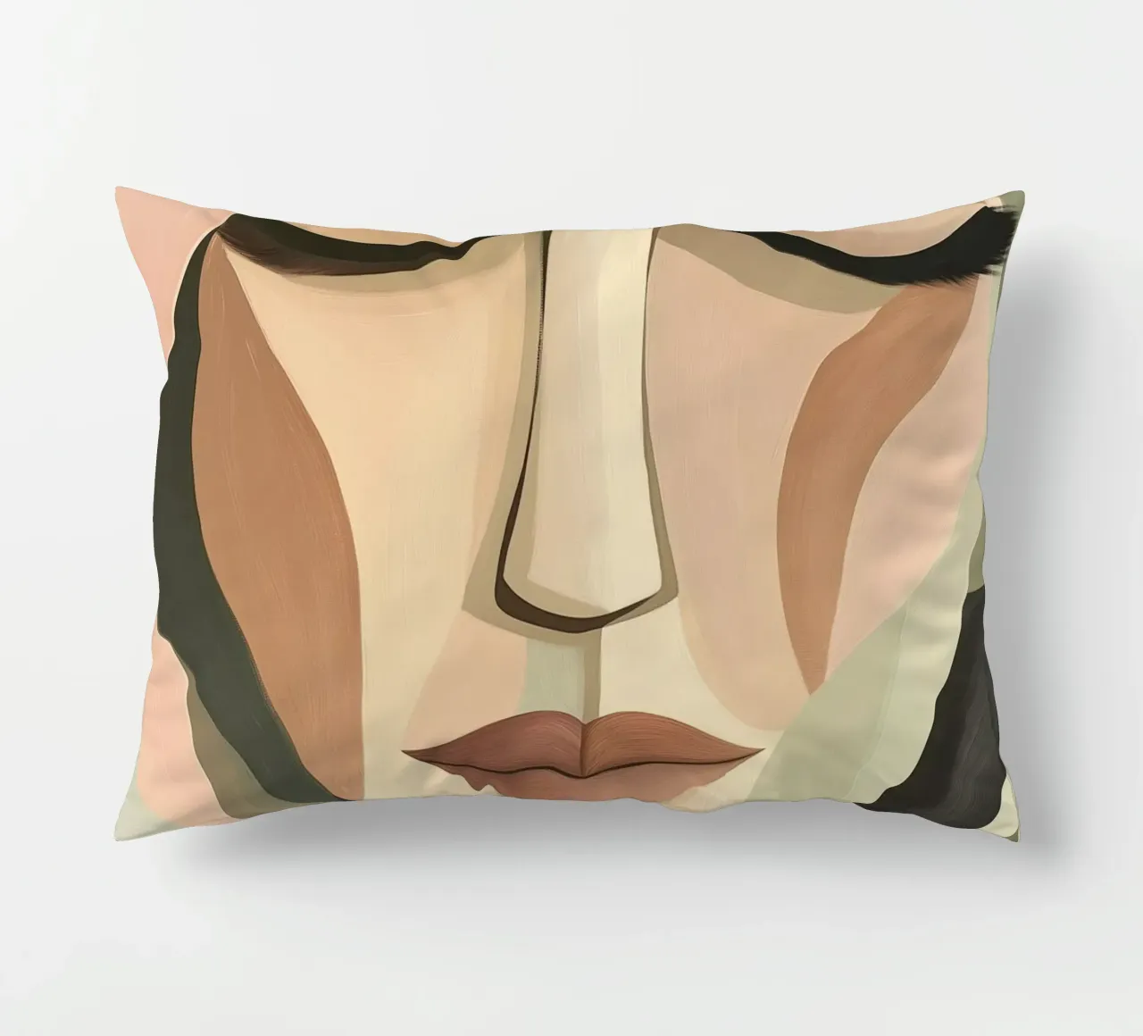 Abstract face decorative cushion by Imagine