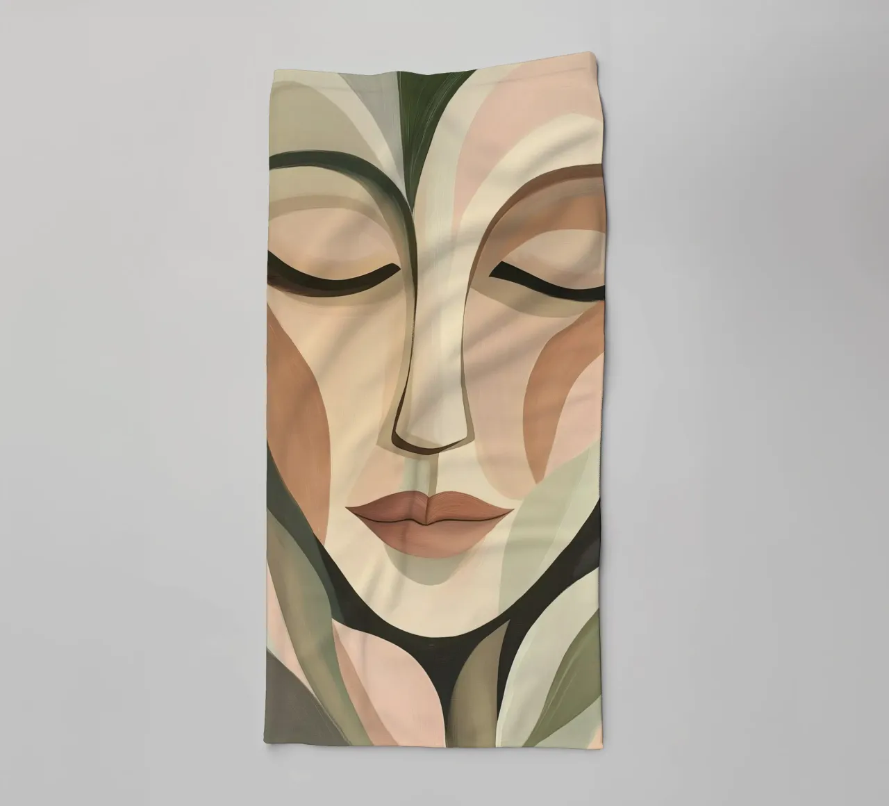 Abstract gezicht badhanddoek van Imagine
