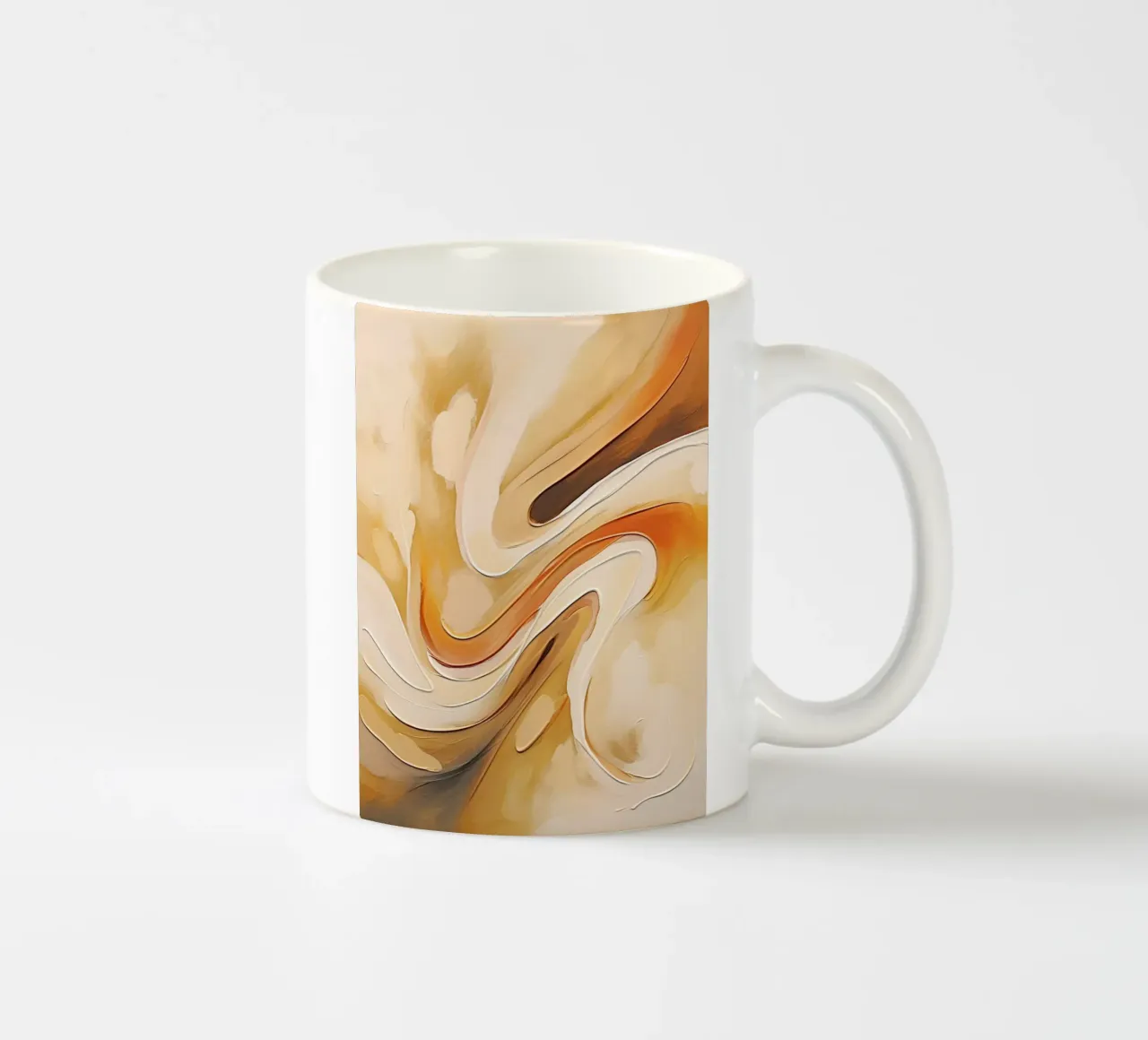Forme astratte in colori marroni tazza in ceramica da Imagine