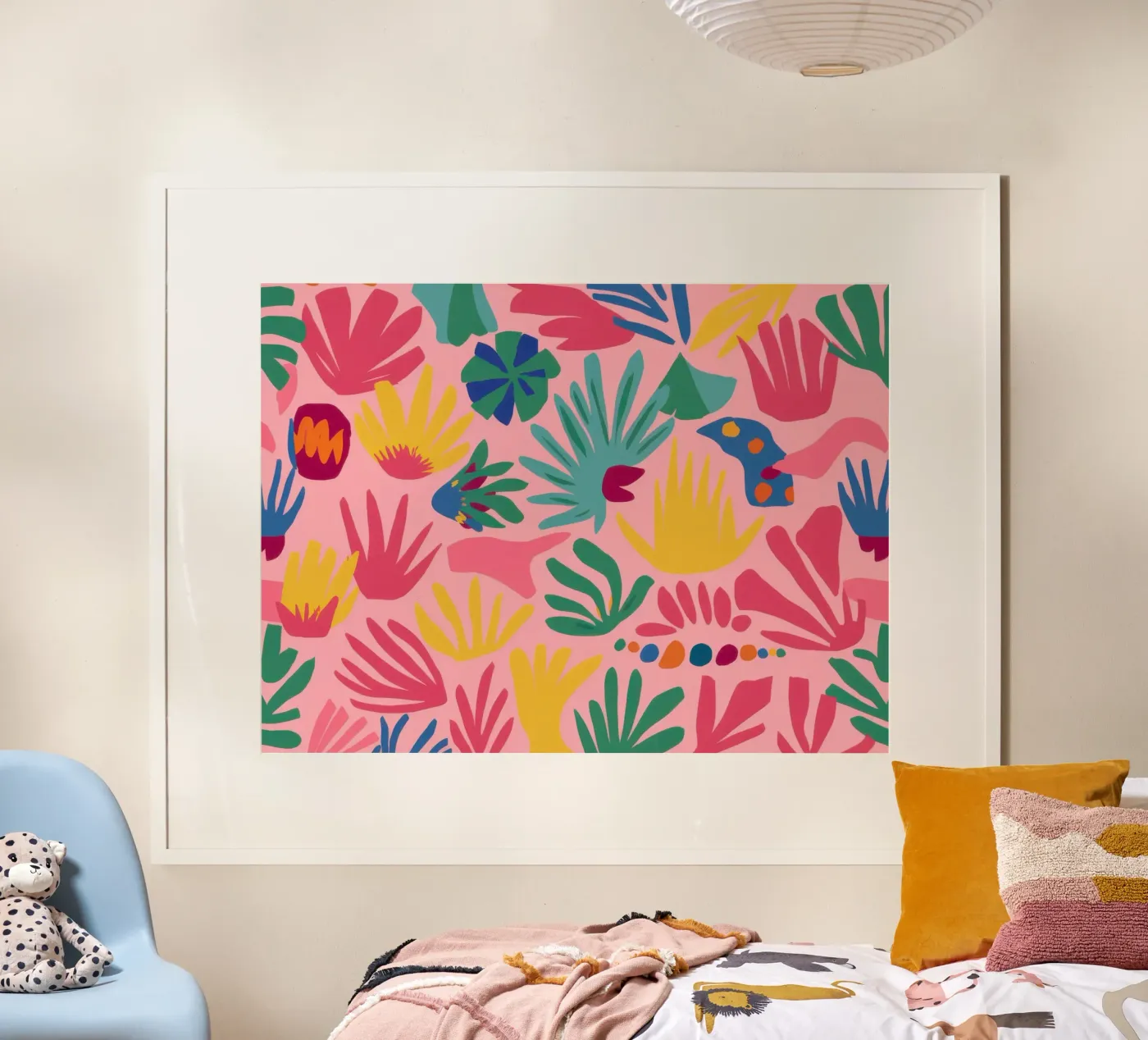 Pink Jungle Pattern poster by Lyra Glaze