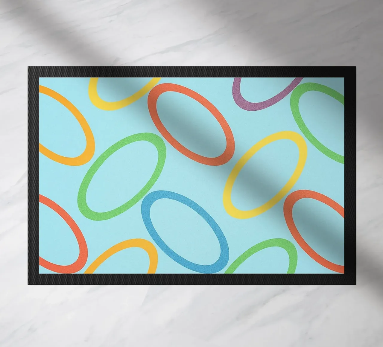 circle elips drawing doormat by klicins