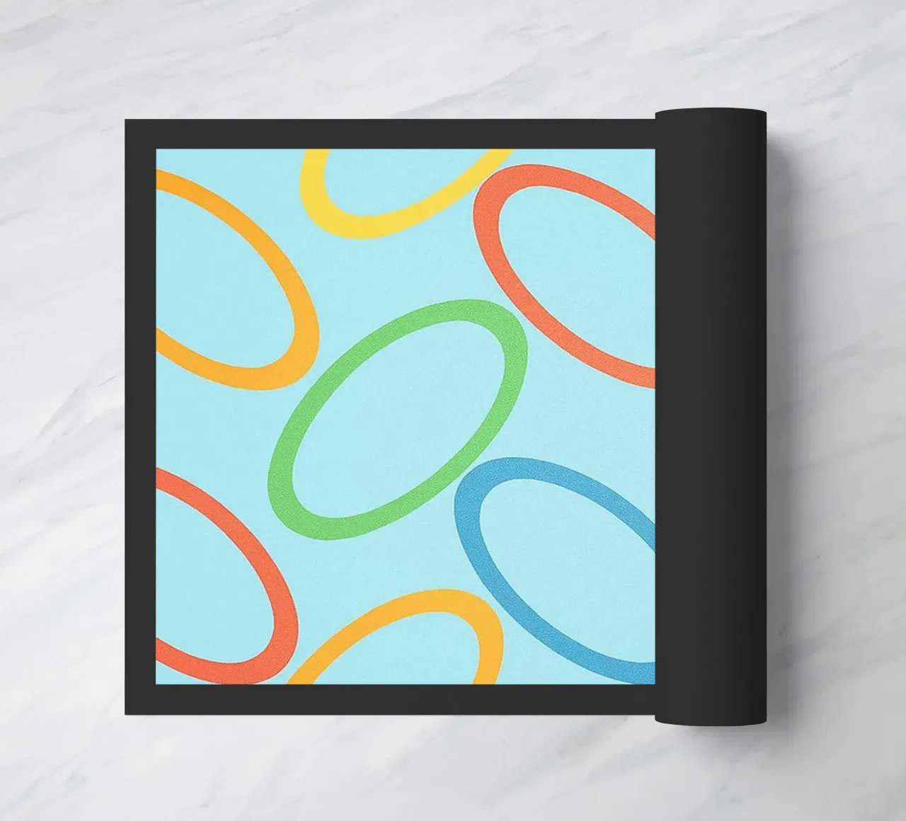 circle elips drawing doormat by klicins