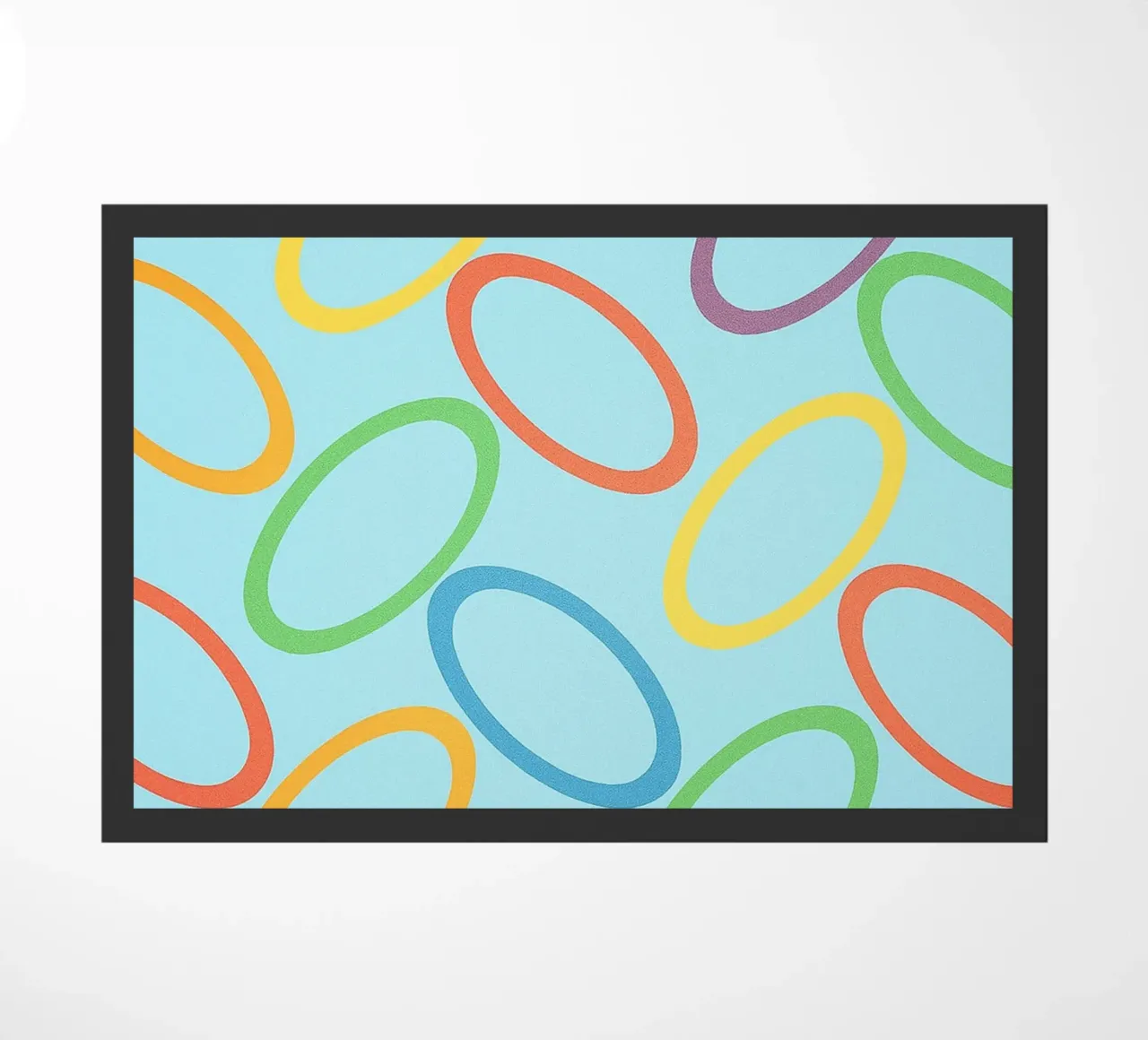 circle elips drawing doormat by klicins