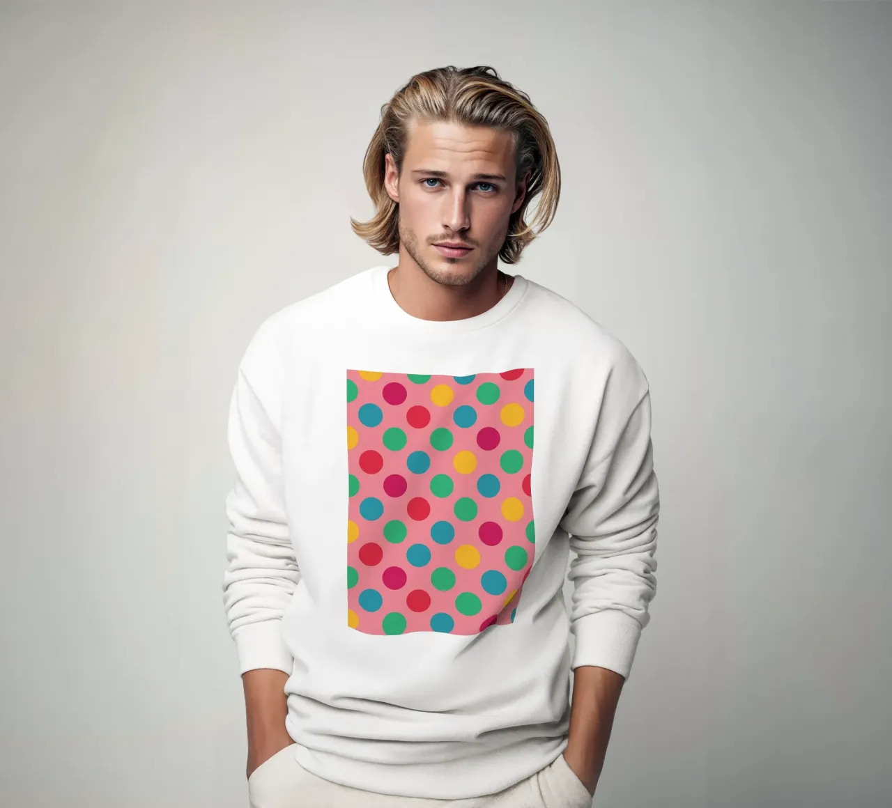 círculo polcadot dibujo sudadera de klicins