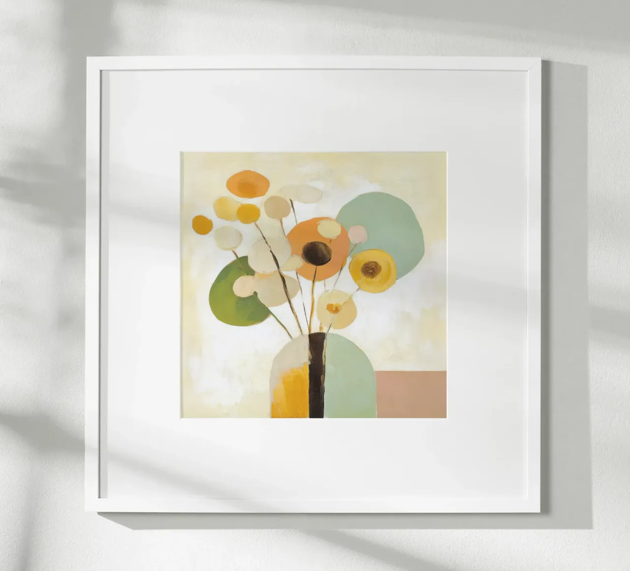 Fiori astratti poster con telaio in plastica da Imagine