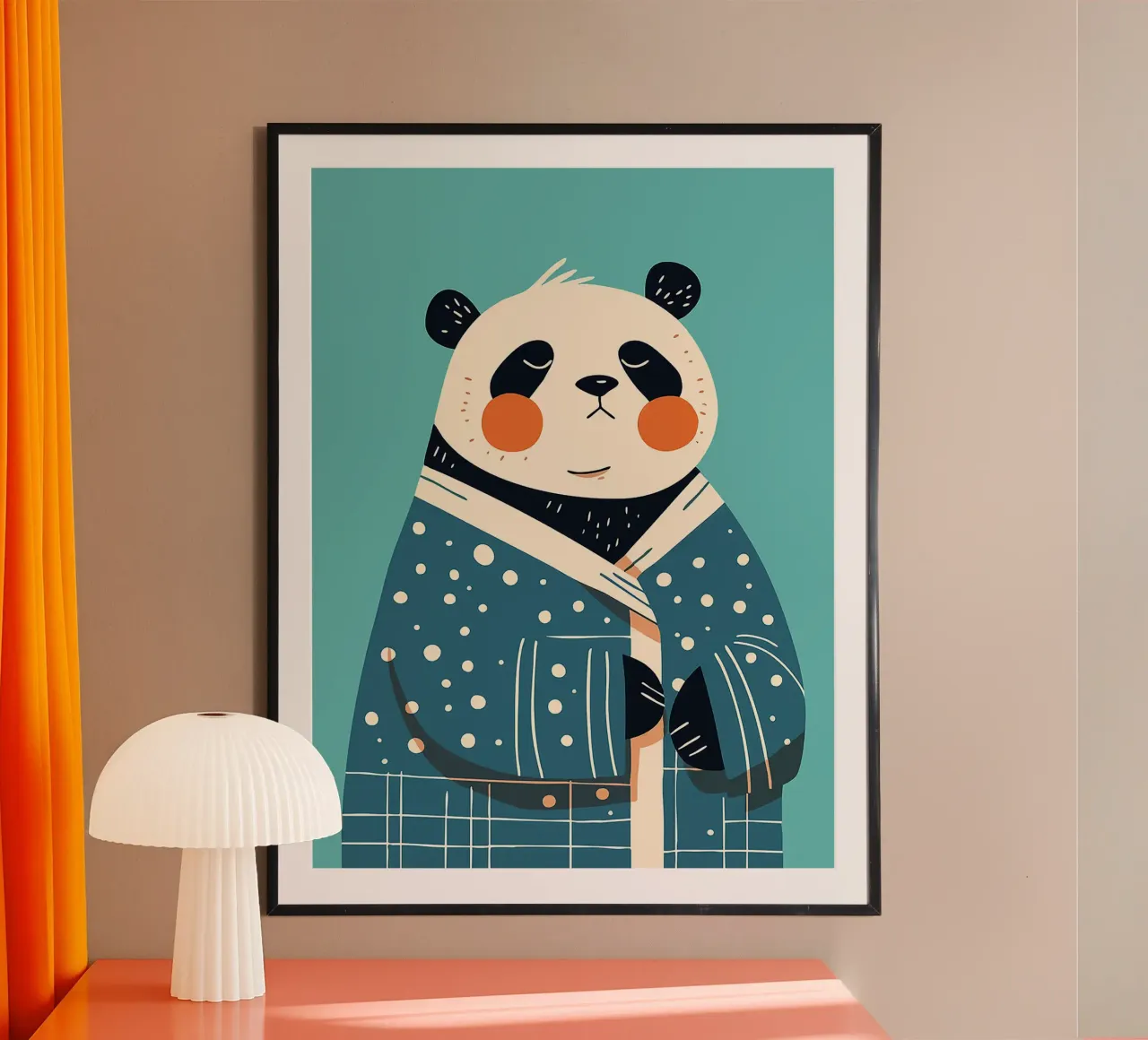 panda animale carino illustrazione poster da Frank J Weissmuller