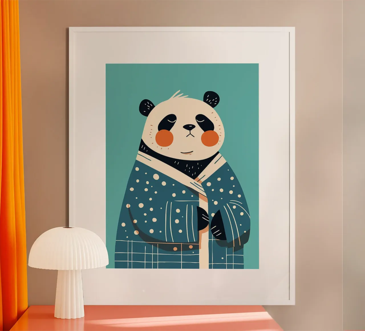 panda animale carino illustrazione poster da Frank J Weissmuller