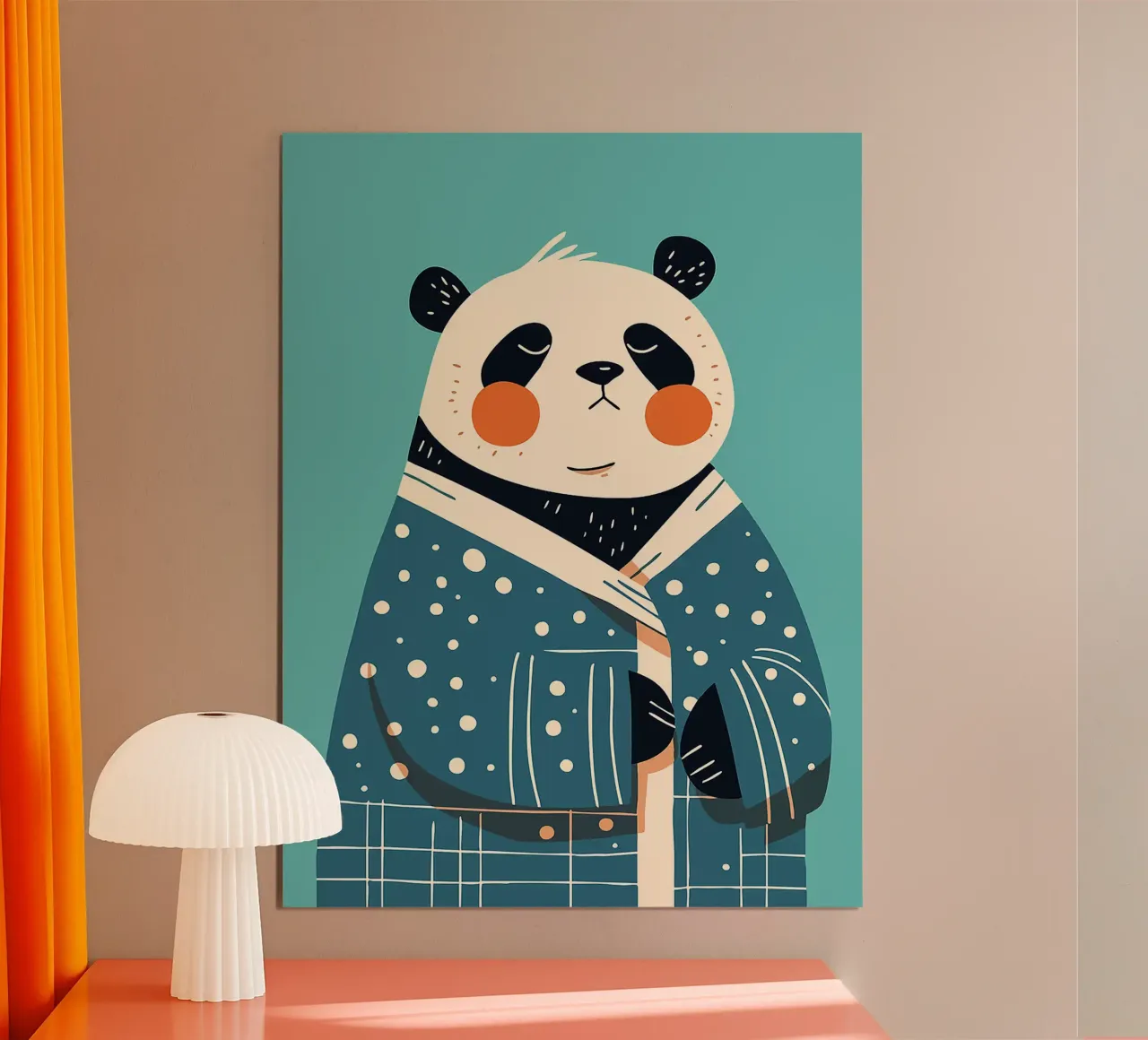 panda animale carino illustrazione poster da Frank J Weissmuller
