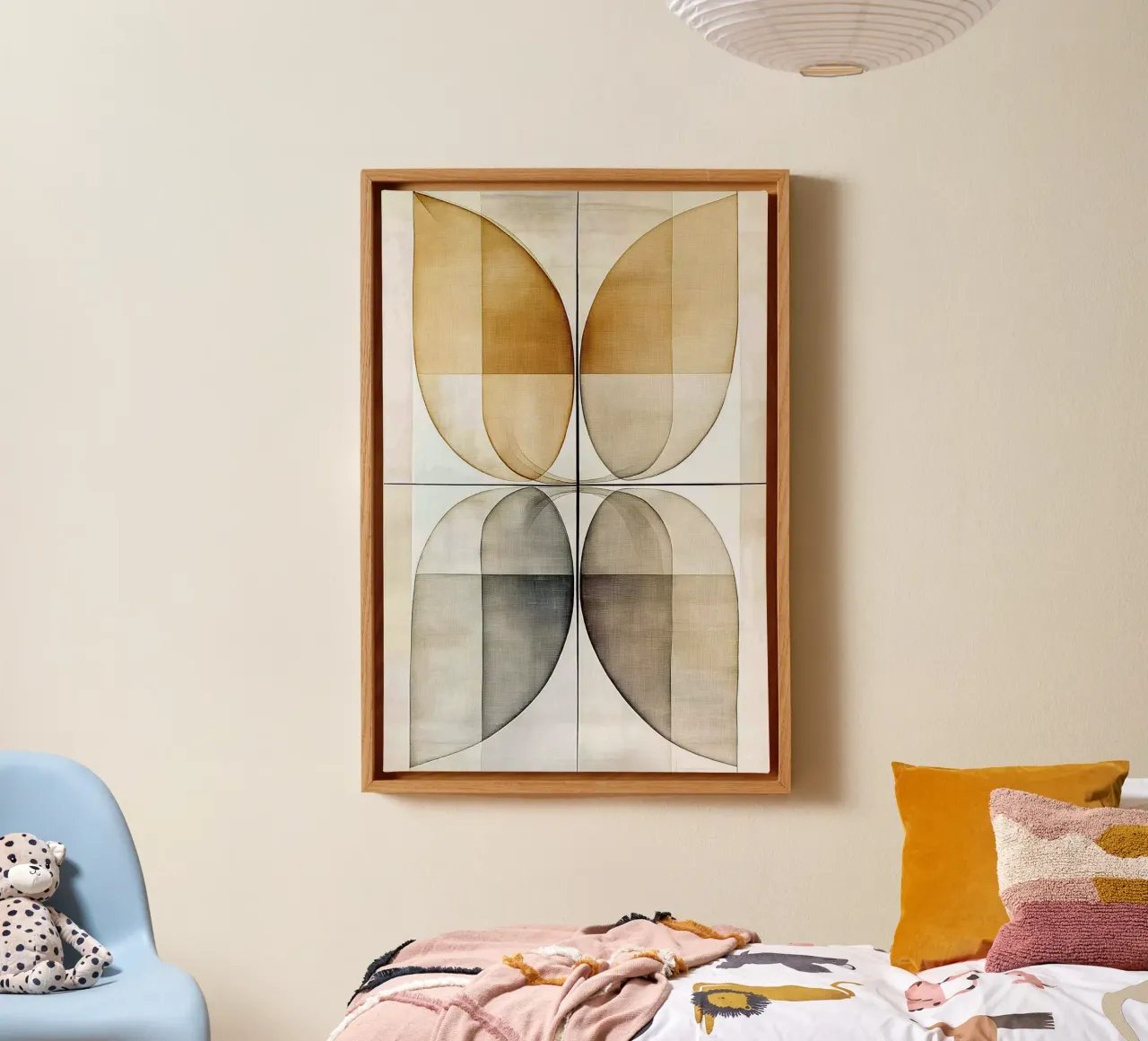 Abstract shapes in brown colors canvas by Imagine