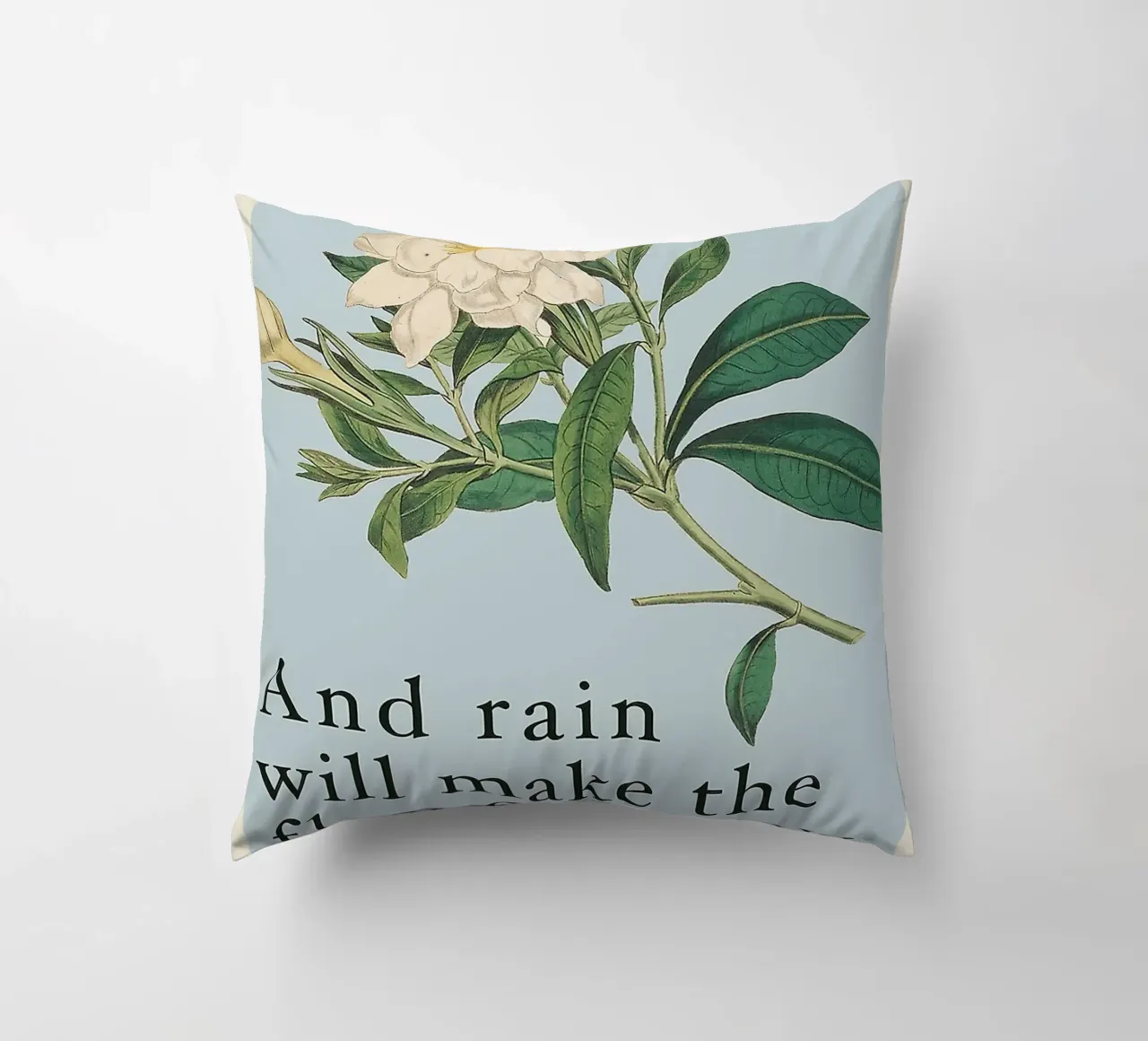 E la pioggia farà crescere i fiori cuscino da Leahprint