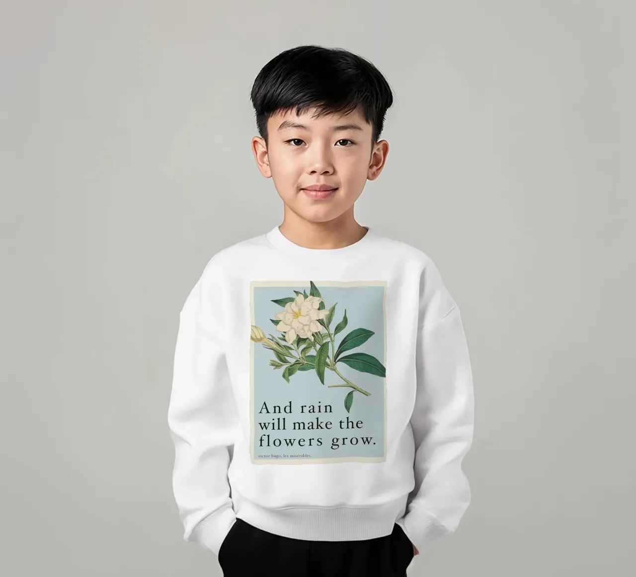 E la pioggia farà crescere i fiori felpa bambino da Leahprint