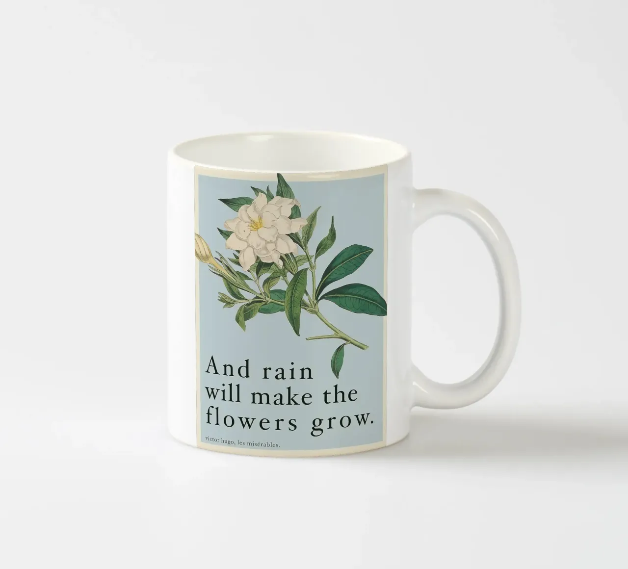 E la pioggia farà crescere i fiori tazza in ceramica da Leahprint