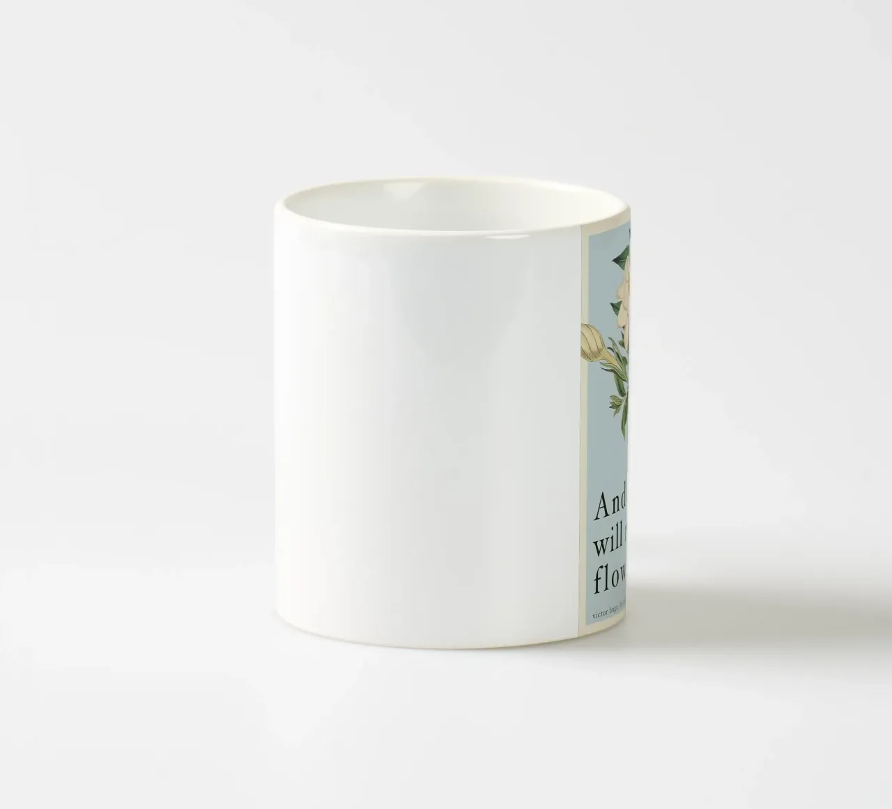 E la pioggia farà crescere i fiori tazza in ceramica da Leahprint