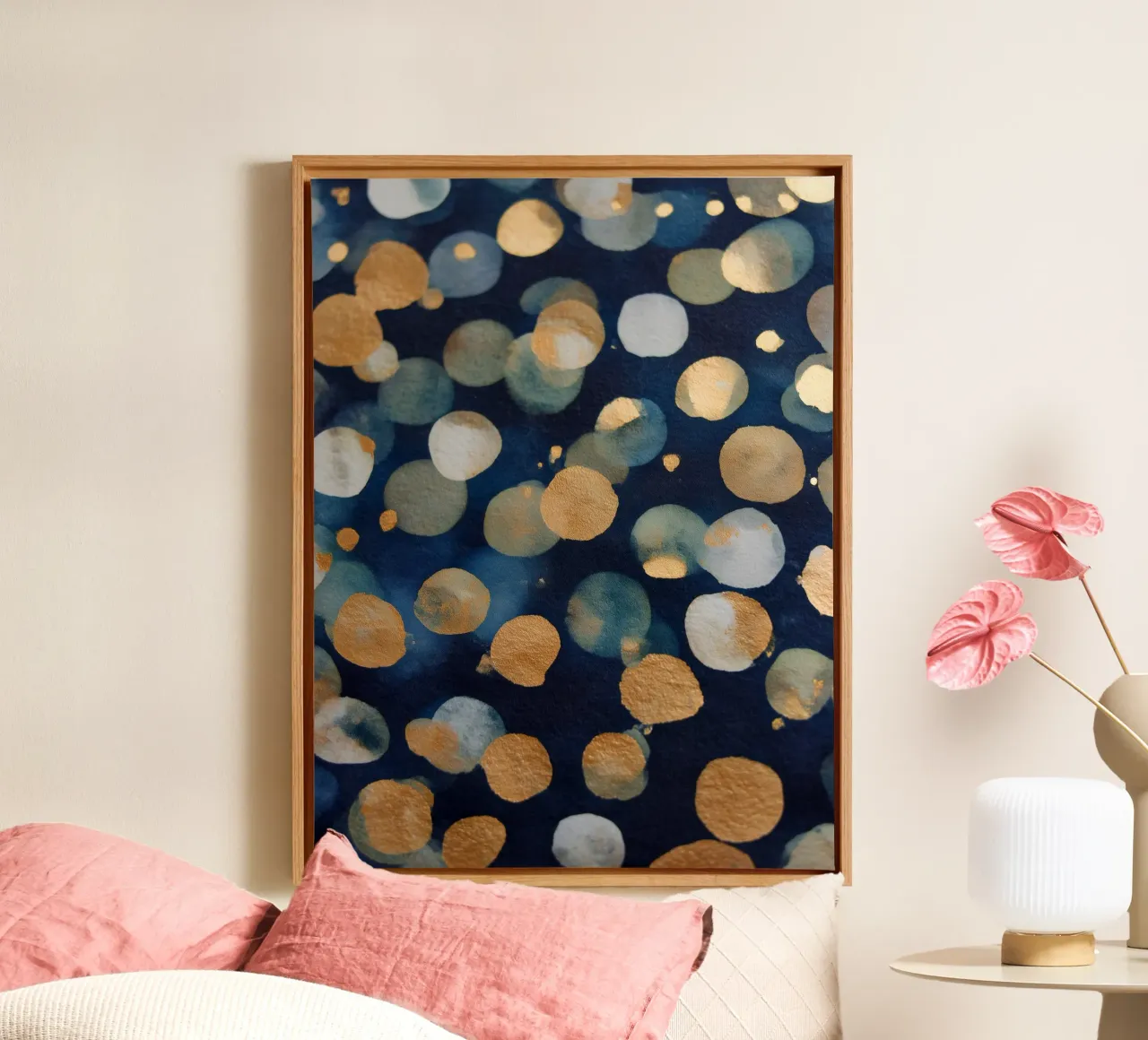 Mitternachtskonfetti Leinwand von Form & Field Studio