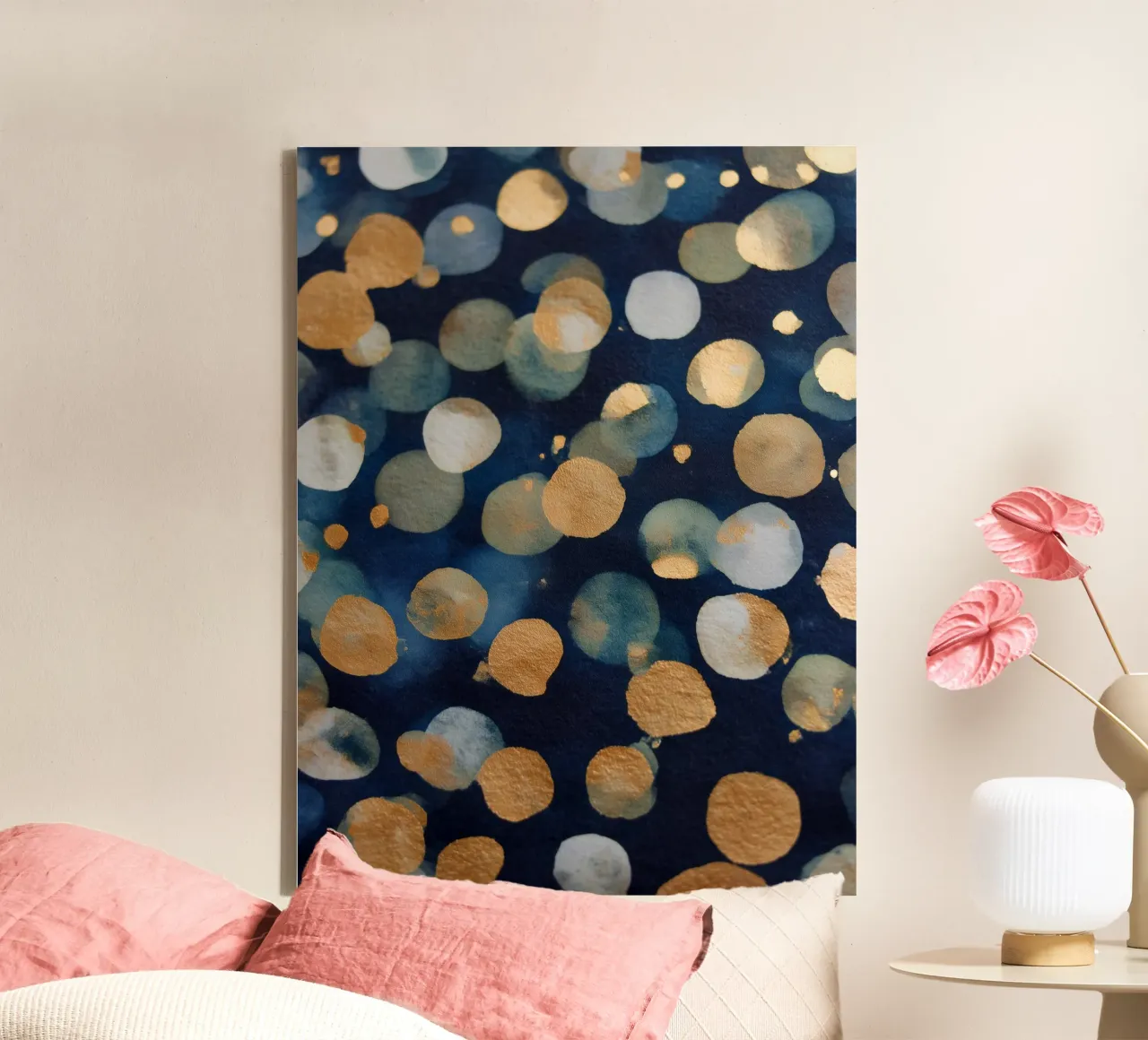 Mitternachtskonfetti Leinwand von Form & Field Studio