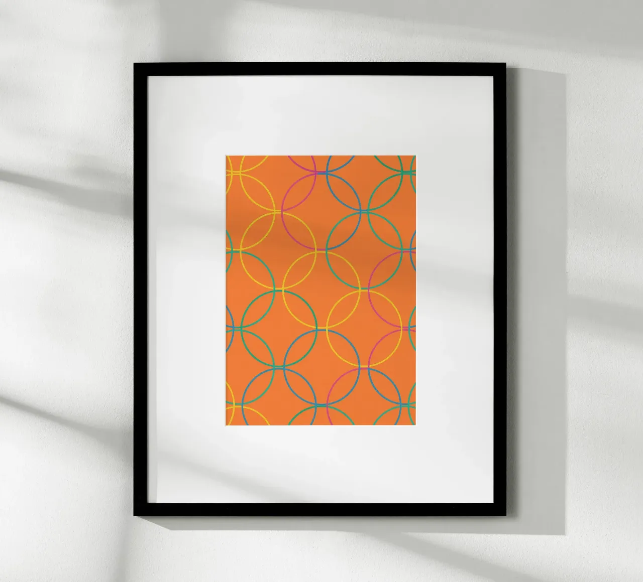 disegno di linea circolare poster con telaio in plastica da klicins