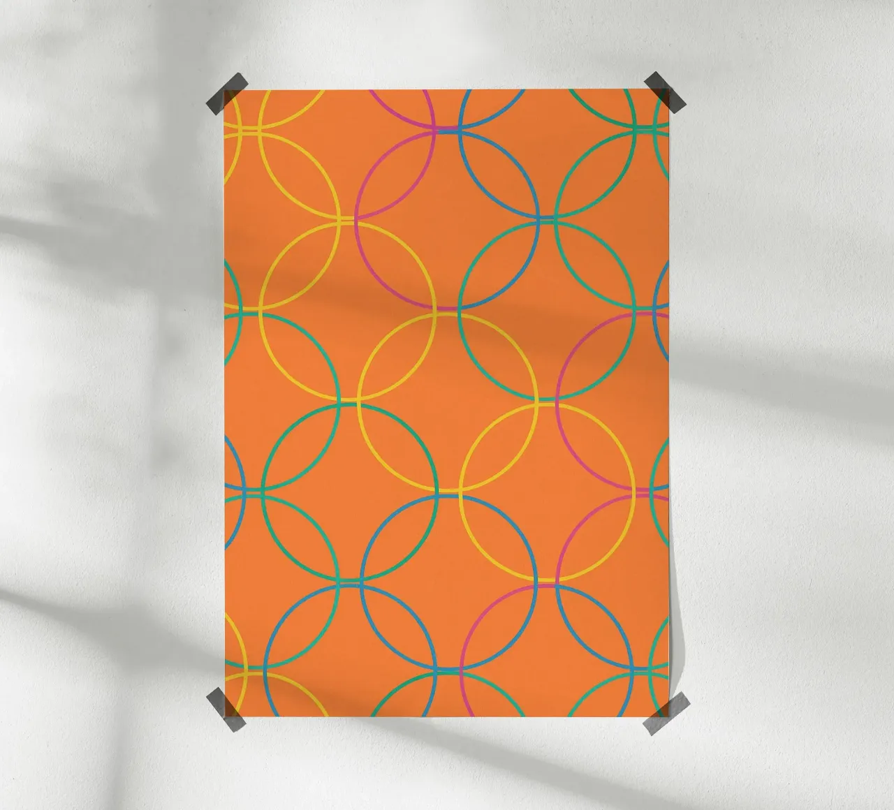 disegno di linea circolare poster con telaio in plastica da klicins