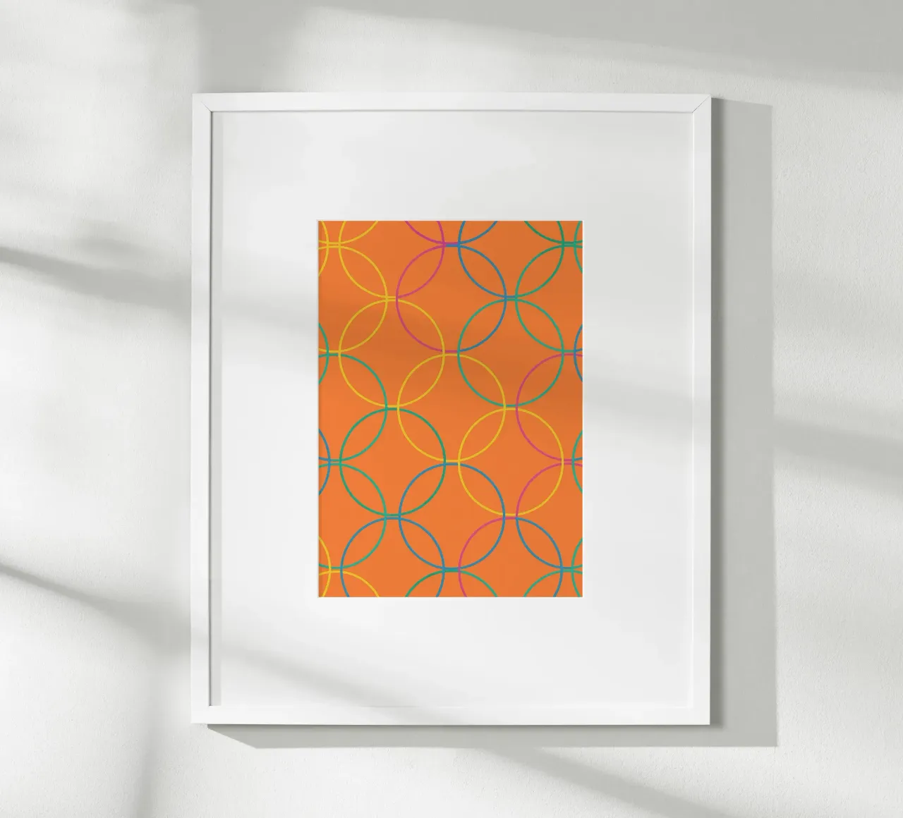 disegno di linea circolare poster con telaio in plastica da klicins