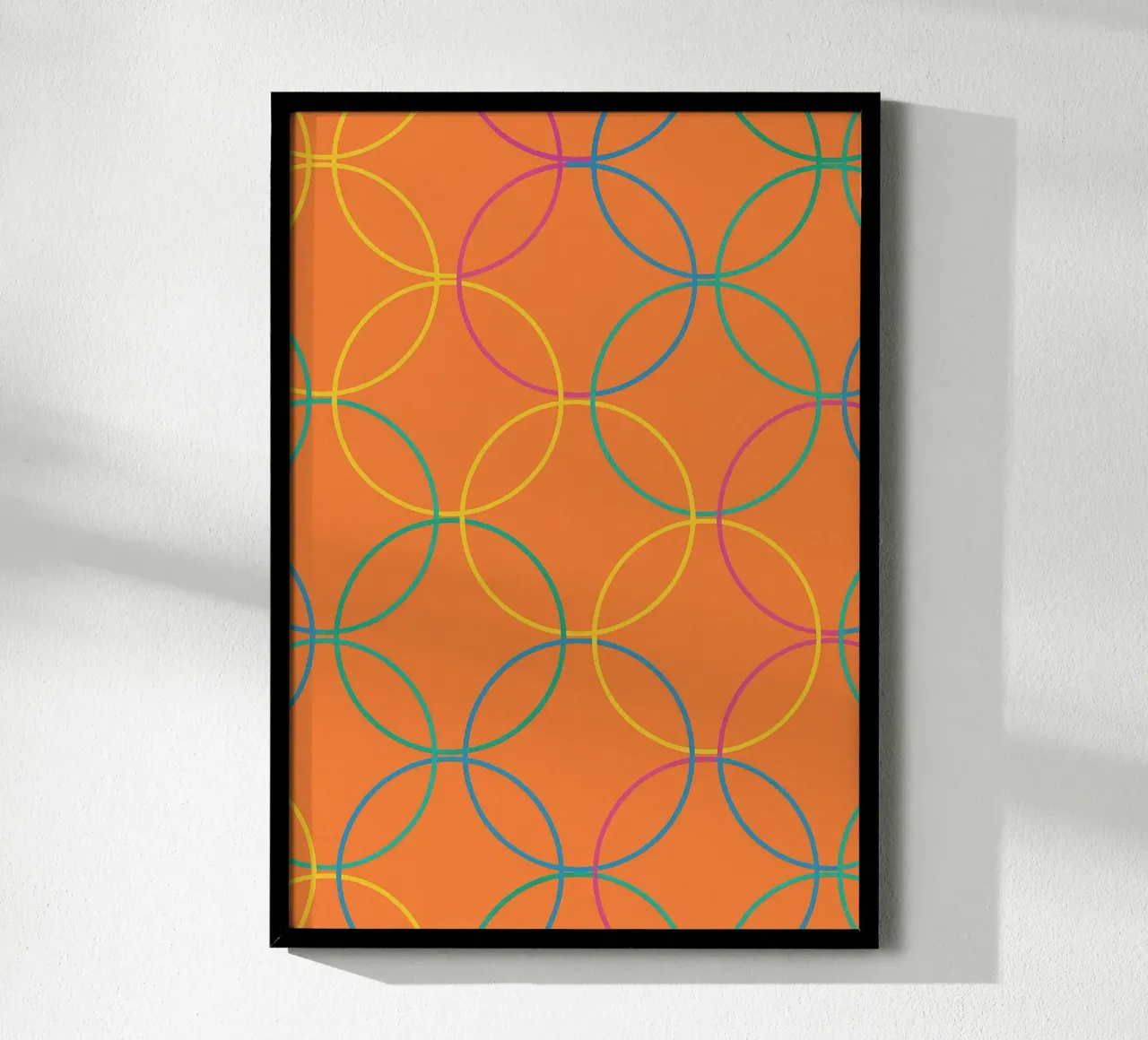 disegno di linea circolare poster con telaio in plastica da klicins