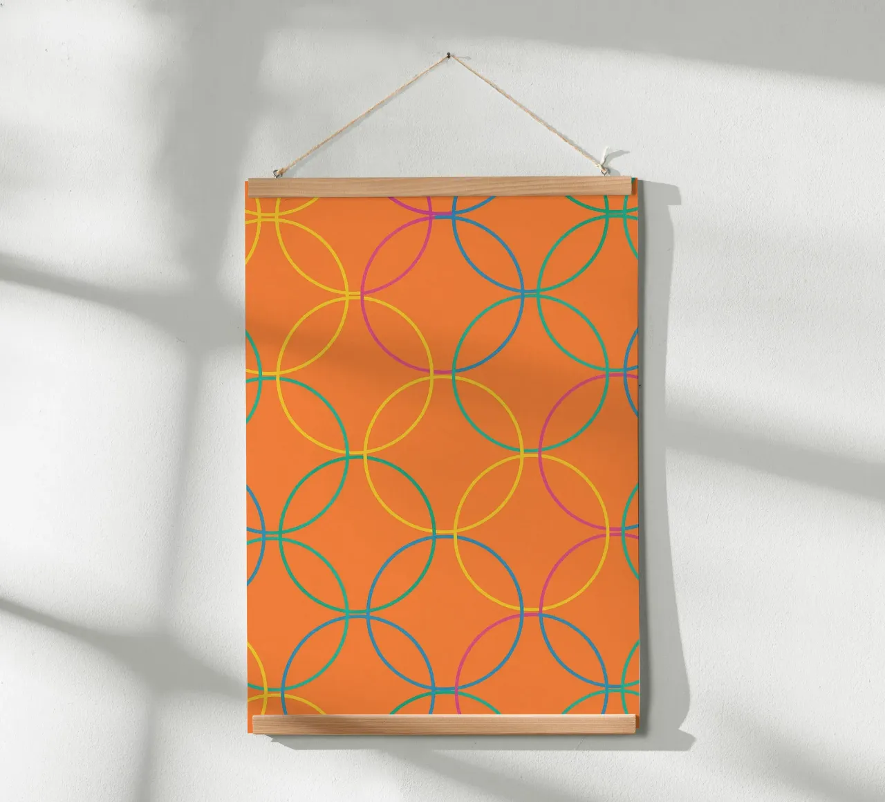 disegno di linea circolare poster con telaio in plastica da klicins