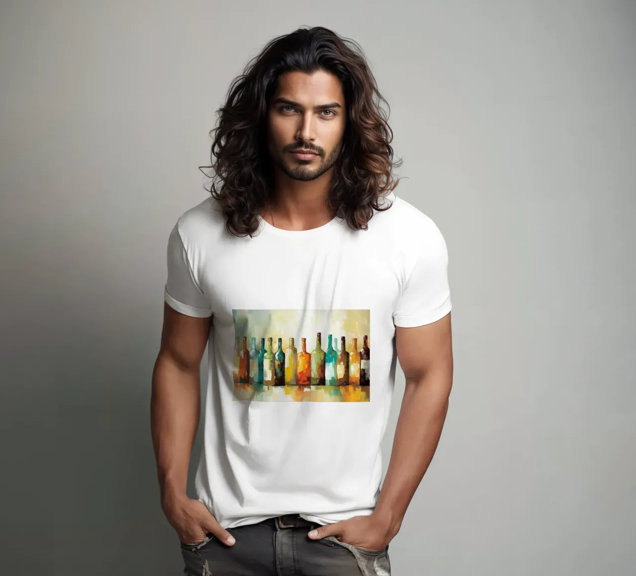Abstract bottles t-shirt by Imagine