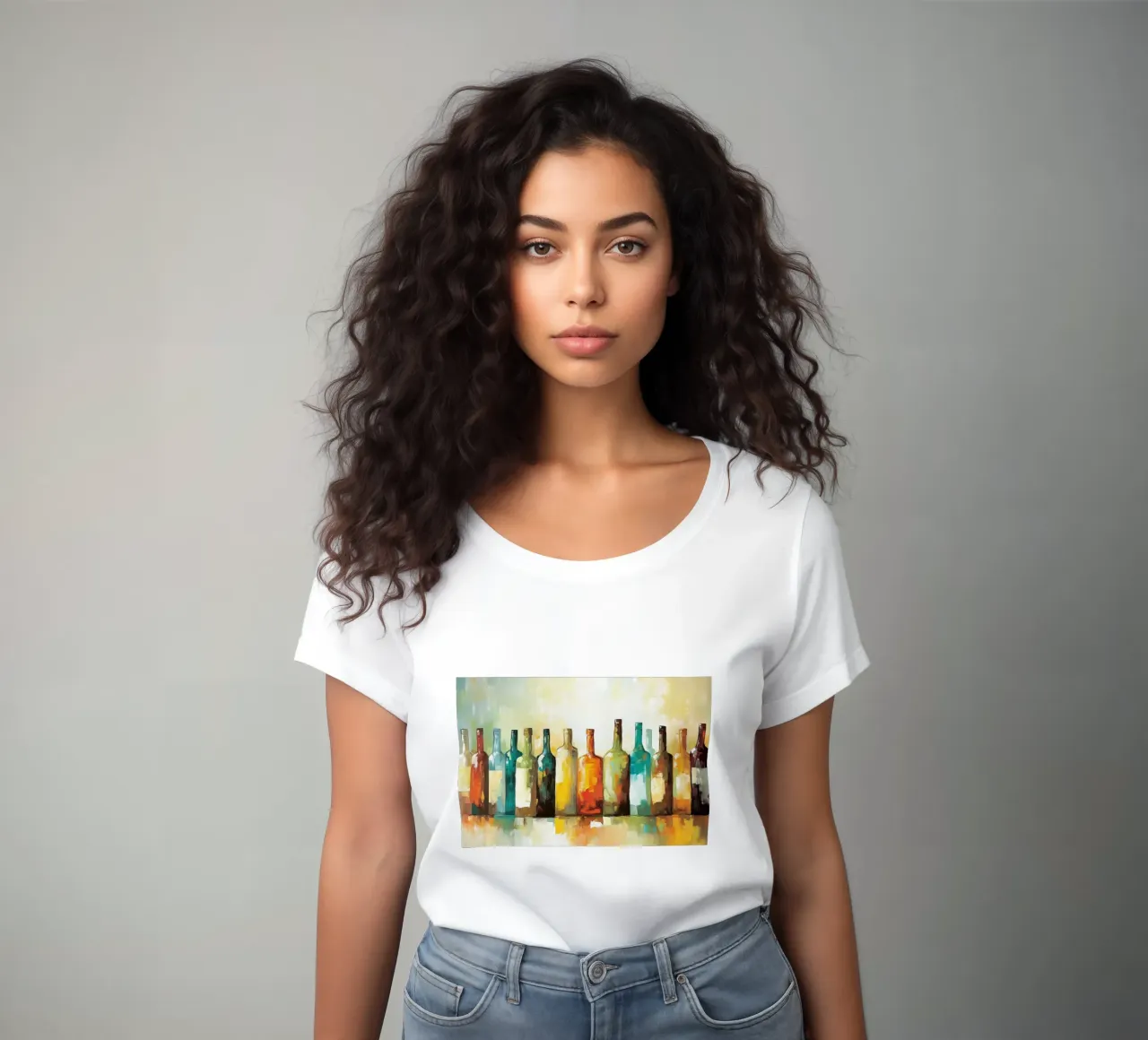 Abstrakte Flaschen Frauen T-Shirt von Imagine