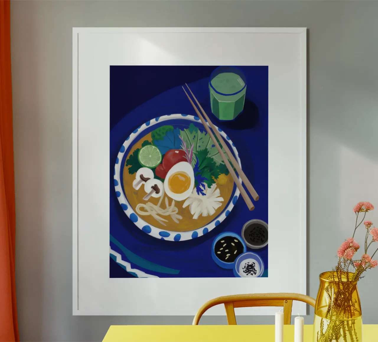 Composizione Zen Ramen poster con telaio in alluminio da Autumn Season