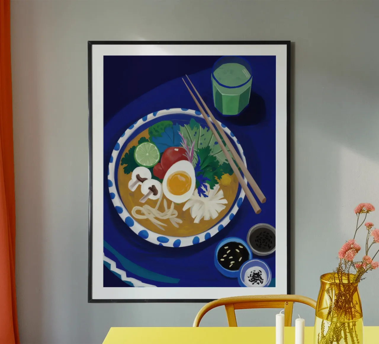 Composizione Zen Ramen poster con telaio in alluminio da Autumn Season