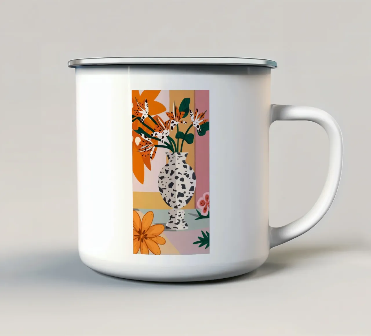 Vaso dalmata maculato tazza in smalto da Lyra Glaze