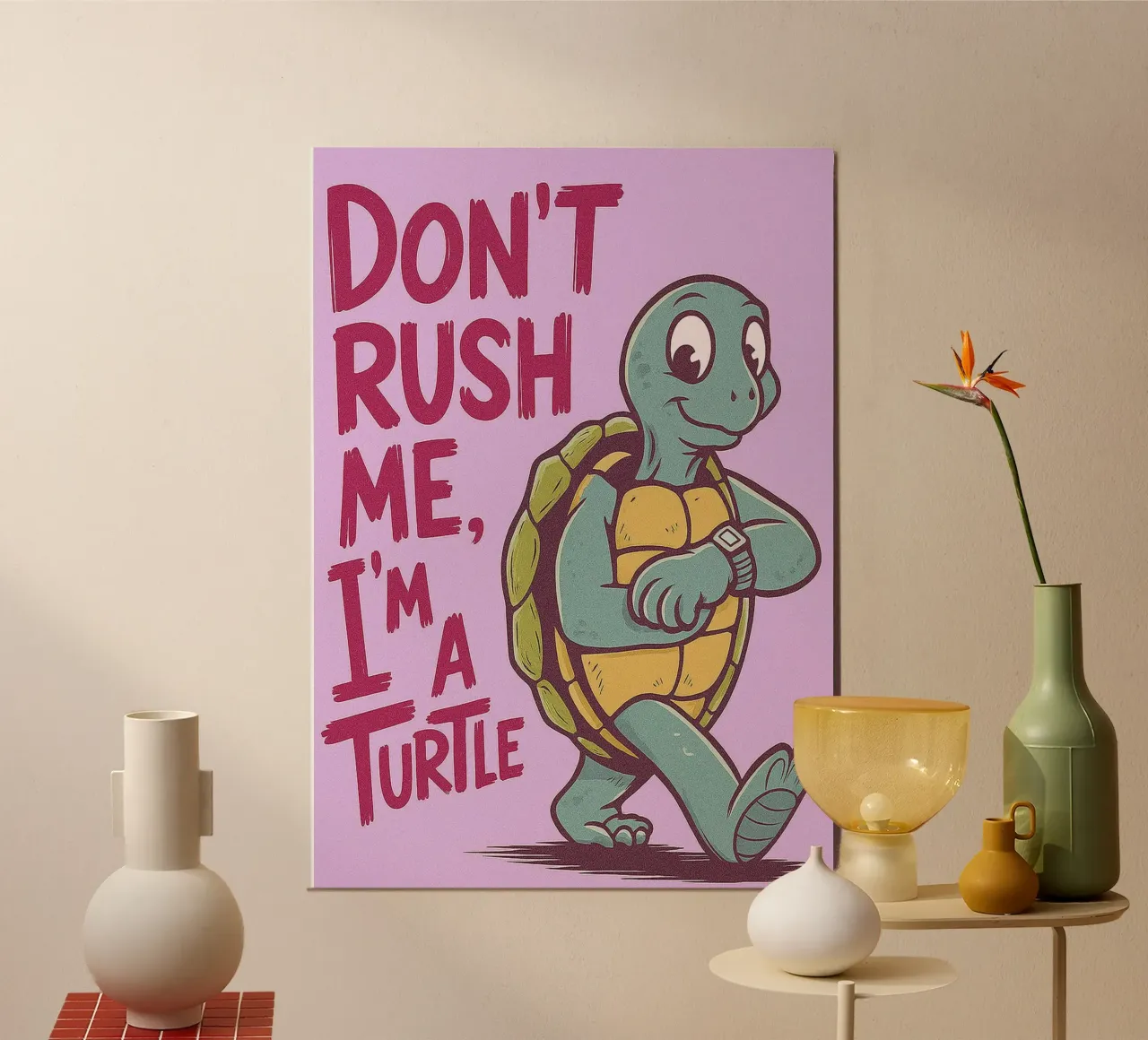 disegno di linea circolare poster con telaio in plastica da klicins