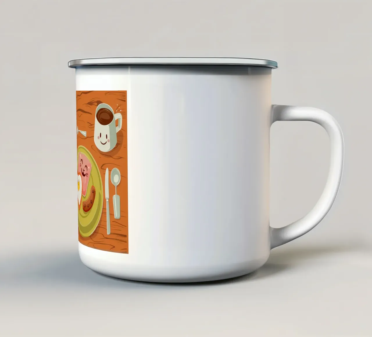 Colazione con cuore tostato tazza in smalto da Lyra Glaze