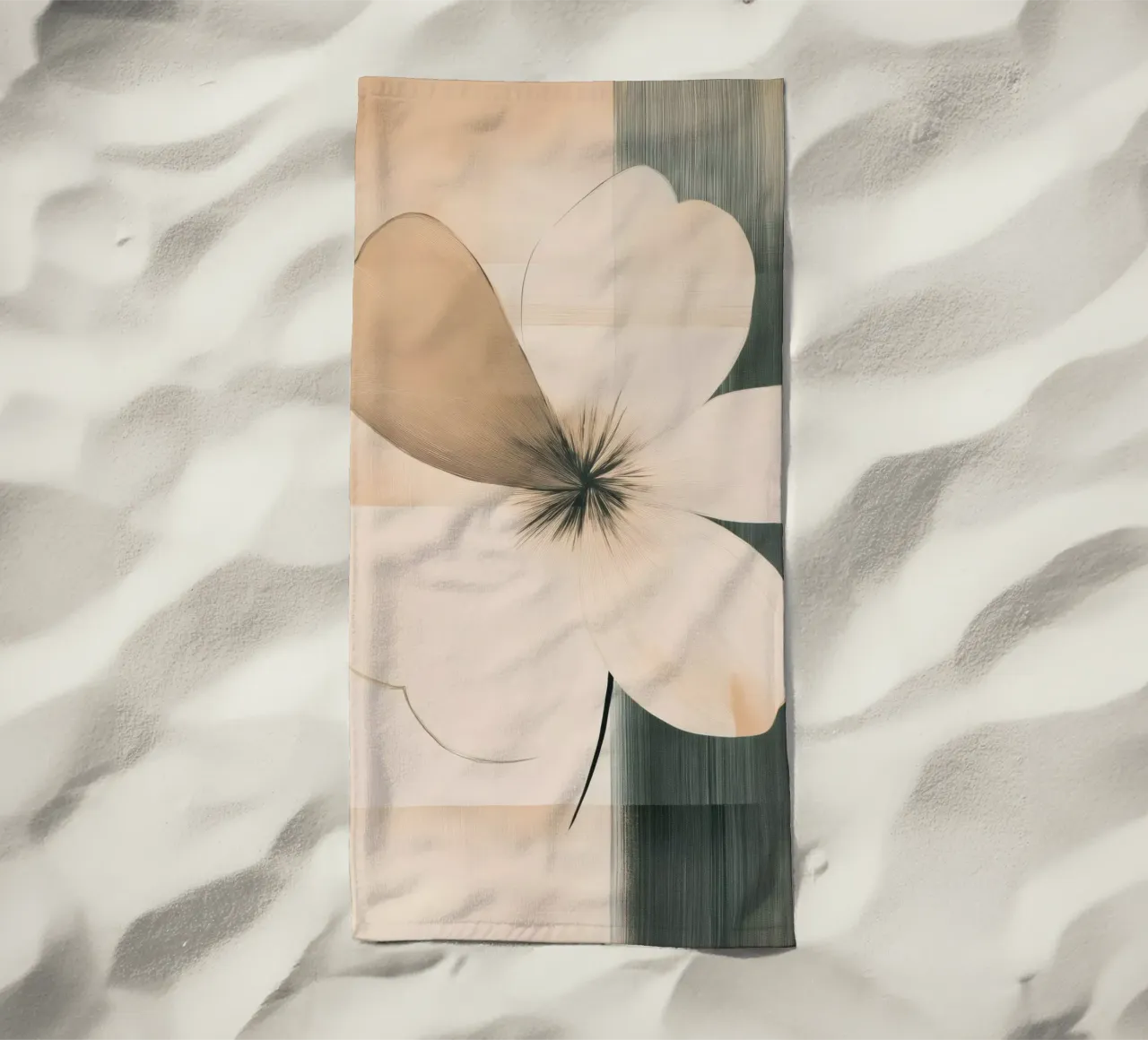 Abstrakte Blumen Strandtuch von Imagine