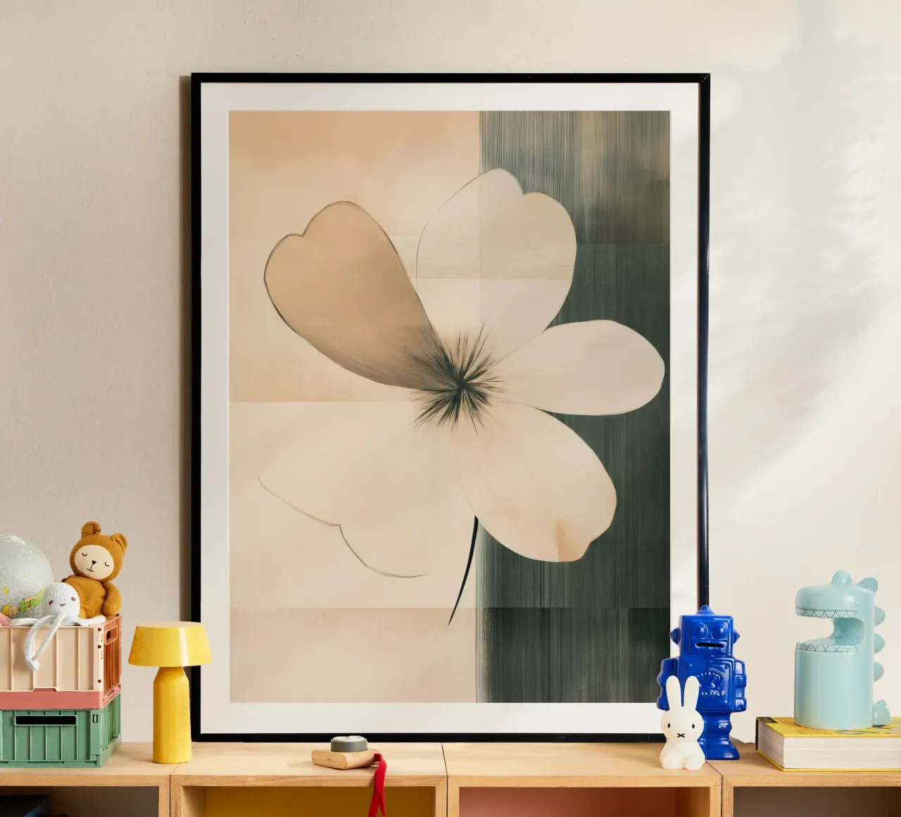 Abstracte bloemen hahnemühle van Imagine