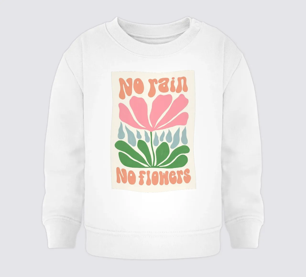 Niente pioggia niente fiori felpa neonato da Leahprint