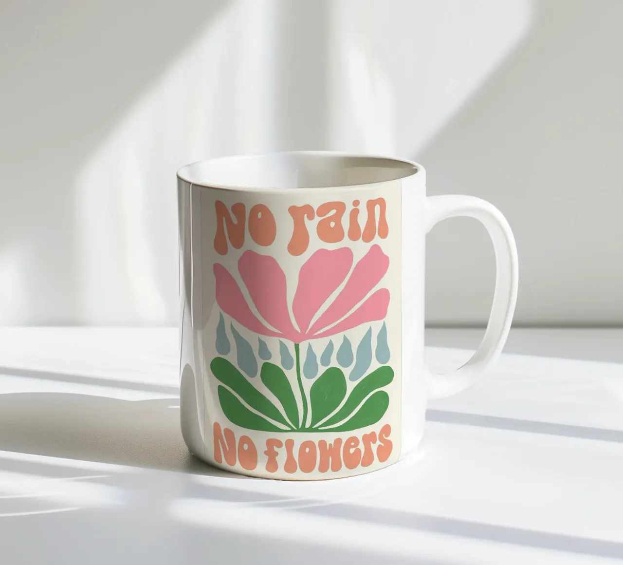 Niente pioggia niente fiori tazza in ceramica da Leahprint