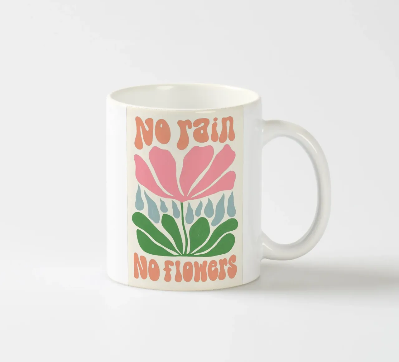 Niente pioggia niente fiori tazza in ceramica da Leahprint