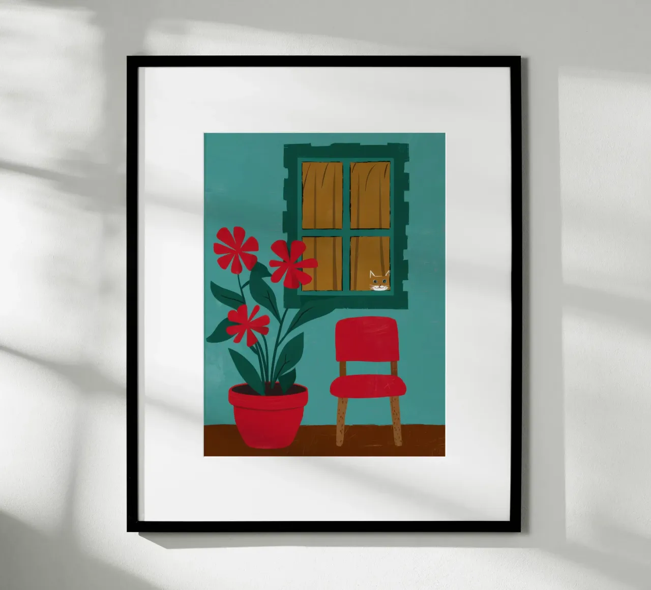 Solitudine della sedia rossa poster da Autumn Season