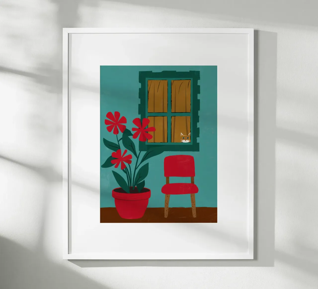 Solitudine della sedia rossa poster da Autumn Season