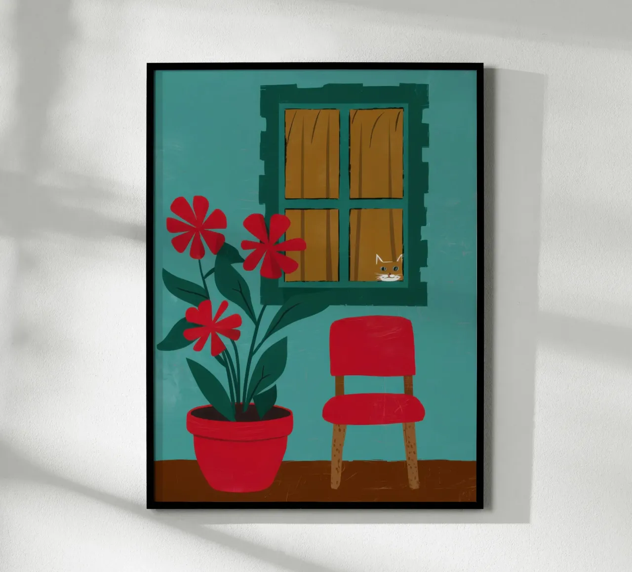 Solitudine della sedia rossa poster da Autumn Season