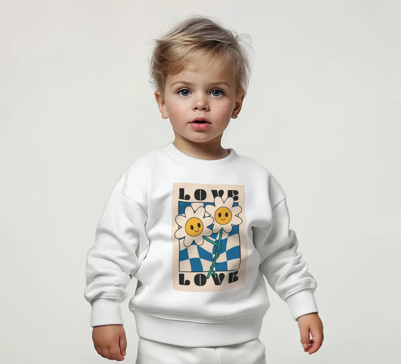 Poster con fiori d'amore felpa neonato da Leahprint
