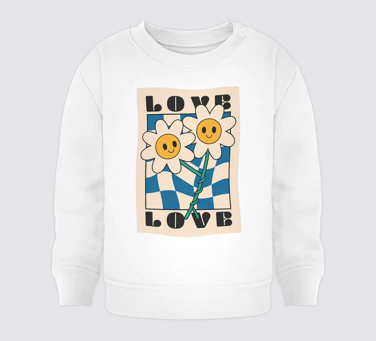 Poster con fiori d'amore felpa neonato da Leahprint