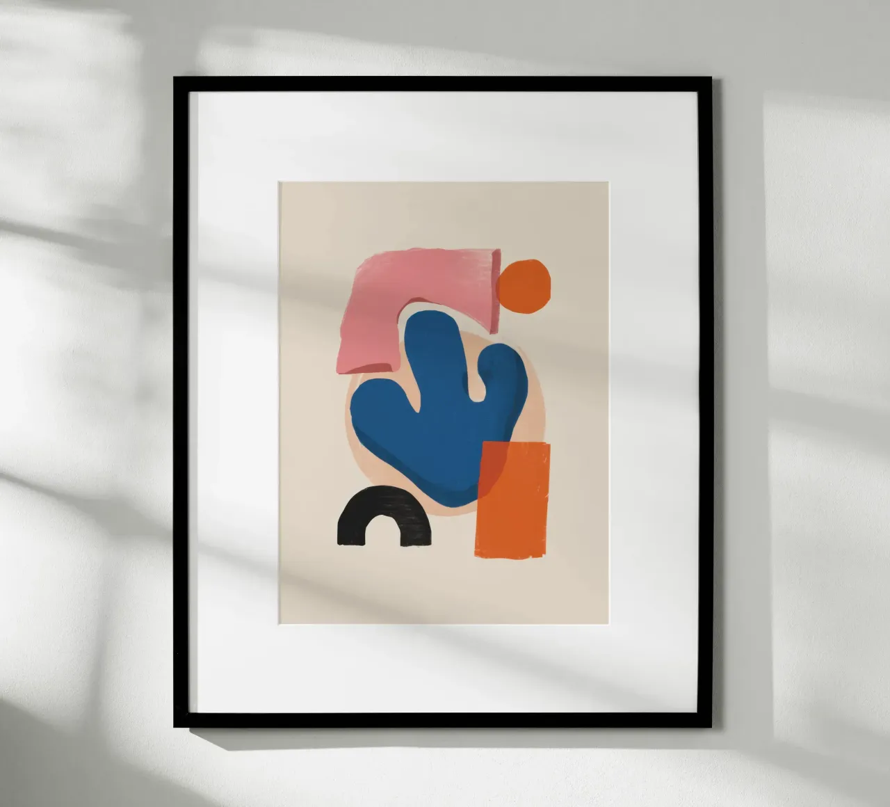 Abstracte cactusvorm poster van Lyra Glaze